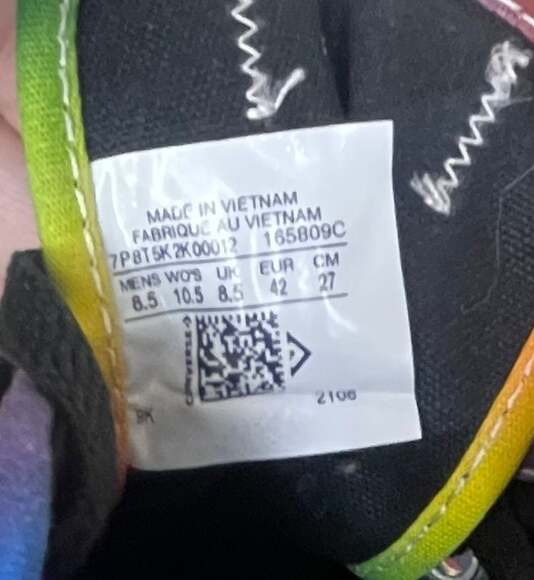 NWOT Converse Chuck 70 Low Pride Galaxy Sneakers size mens 8.5/womens 10.5 - Picture 7 of 8